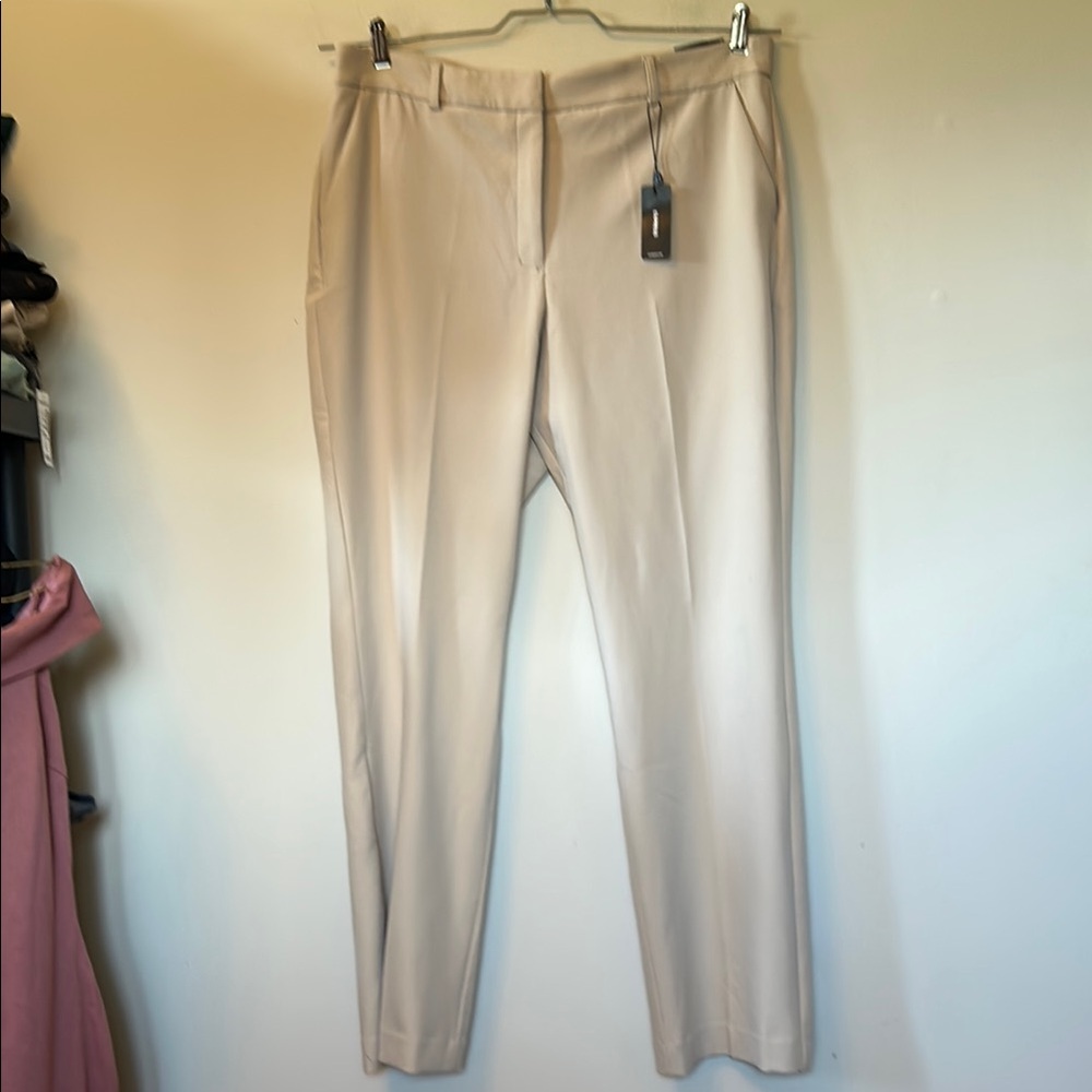Express Classic Beige Trouser boot cut mid rise size 16R new with tags